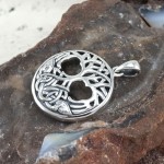 Interwoven with Birds in the Celtic Tree of Life ~ Sterling Silver Jewelry Pendant