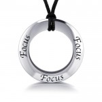 Focus Silver Pendant and Cord Set