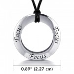 Focus Silver Pendant and Cord Set