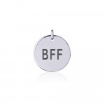 Power Word BFF Silver Disc Charm