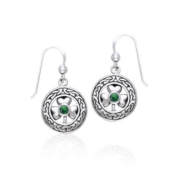 Celtic Knot Shamrock Earrings