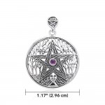 Silver Tree of Life Pentagram Pentacle Pendant