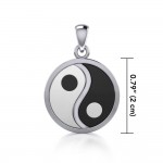 Large Yin Yang Silver Pendant