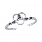 Citta Silver Cuff Bracelet with Gems