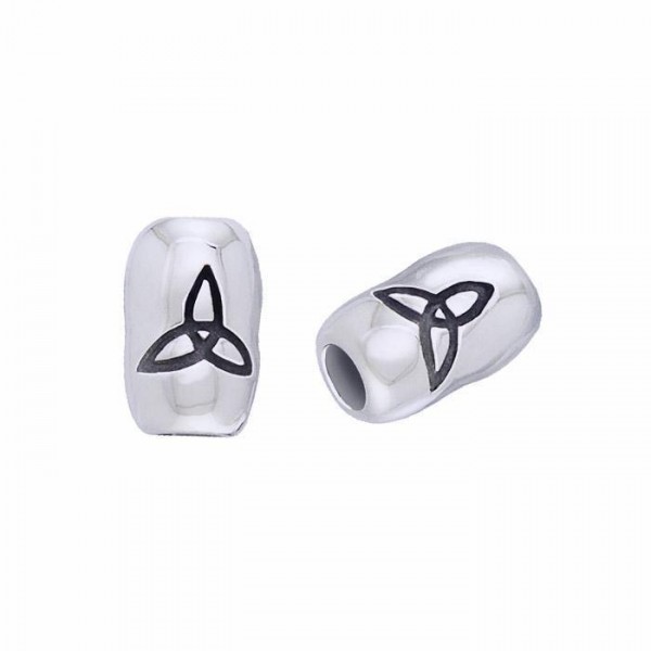 Cylindre Triquetra Silver Bead