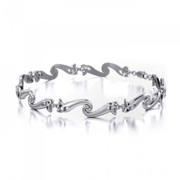 Celtic Elegance in Sterling Silver Celtic Triquetra Bracelet Jewelry