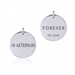 Power Word Forever or In Aeternum Silver Disc Charm