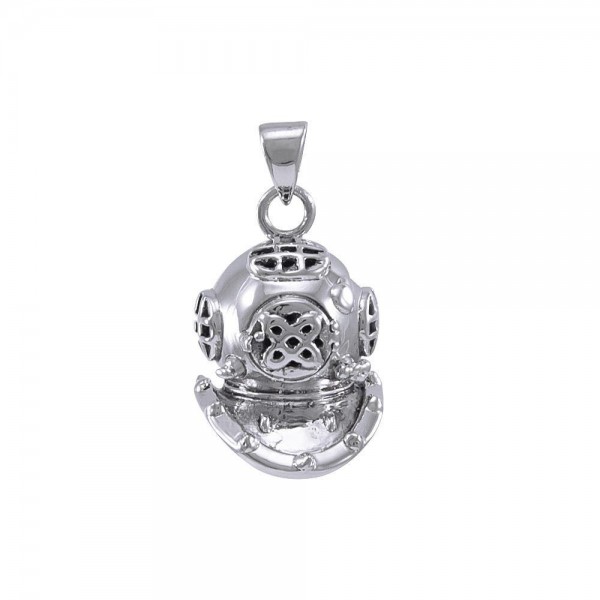 3D Dive Helmet ~ Sterling Silver Pendant Jewelry