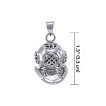 3D Dive Helmet ~ Sterling Silver Pendant Jewelry