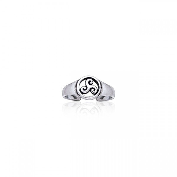 Celtic Silver Spiral Toe Ring