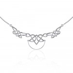 Un puissant rappel de la plénitude de l’éternel ~ Celtic Knotwork Sterling Silver Necklace Jewelry with Charm Holder