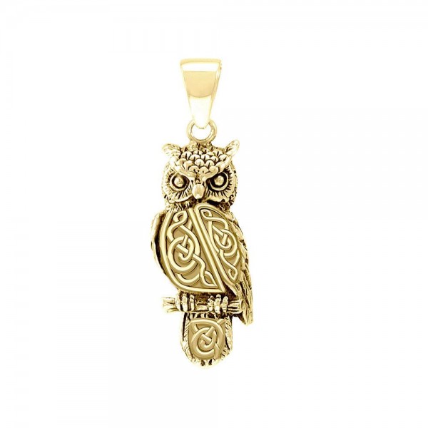 Celtic Horned Owl Pendant