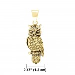 Celtic Horned Owl Pendant