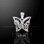 Butterfly Steampunk Sterling Silver Pendant