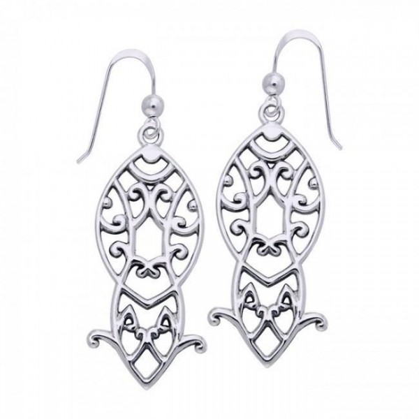Celtic Maori Silver Earrings