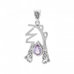 Sei Hei Ki Symbol from Reiki Collection Sterling Silver Pendant with Gemstone
