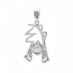 Sei Hei Ki Symbol from Reiki Collection Sterling Silver Pendant with Gemstone