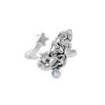 Fairy with Star Silver Ring with Gemstone