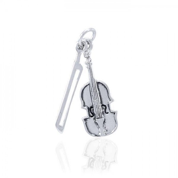 Violin Silver Charm
