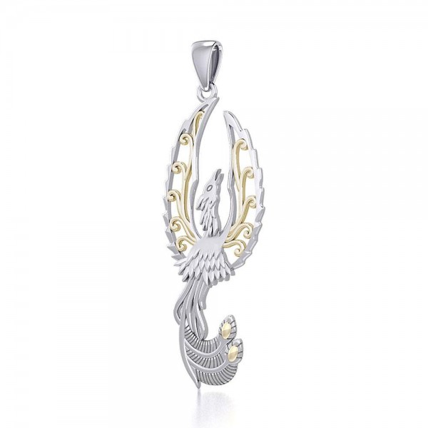 Pendentif mythique Phoenix Silver and Gold