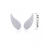 Angel Wing Silver Post Earrings