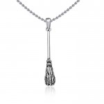 A Classic Wiccan symbol ~ Sterling Silver Broomstick Pendant Jewelry
