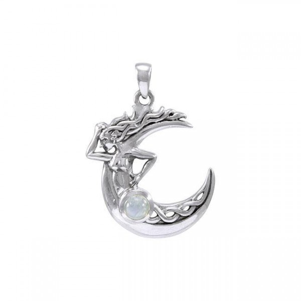 Celtic Knot Moon Goddess Pendant