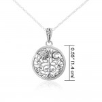 Silver Tree of Life Pendant and Chain Set