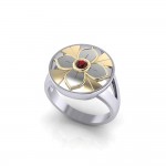 Symbol Of Femininity Silver and Gold Ring