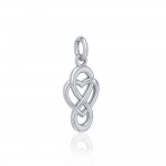 Celtic Infinity with Heart Sterling Silver Charm