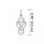Celtic Infinity with Heart Sterling Silver Charm