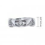 The love that never fades ~ Celtic Knotwork Claddagh Sterling Silver Ring