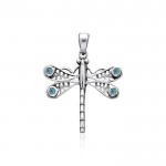 Dragonfly Silver Pendant