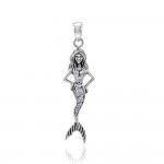 Beloved Mystique and Allure of the Sea Mermaid ~ Sterling Silver Jewelry Pendant