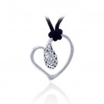 Love defined in Modern Celtic ~ Sterling Silver Jewelry Pendant