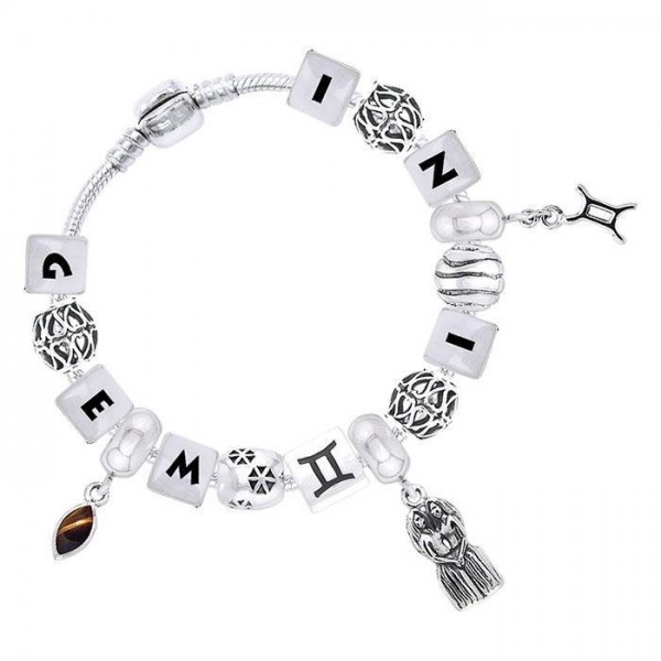 Bracelet de perles d’astrologie Gémeaux