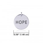 Power Word Hope Silver Disc Charm