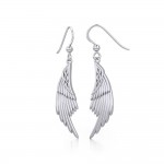 Celtic Angel Wing Silver Earrings
