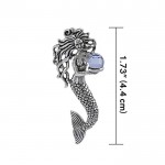 Charmed by the Mythical Mermaid ~ Sterling Silver Treasure Pendant with Swarovski Crystal