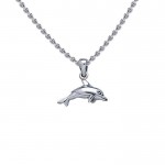 Small Dolphin Sterling Silver Pendant