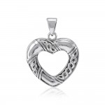 Celtic Knot Heart Silver Pendant