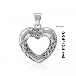 Celtic Knot Heart Silver Pendant
