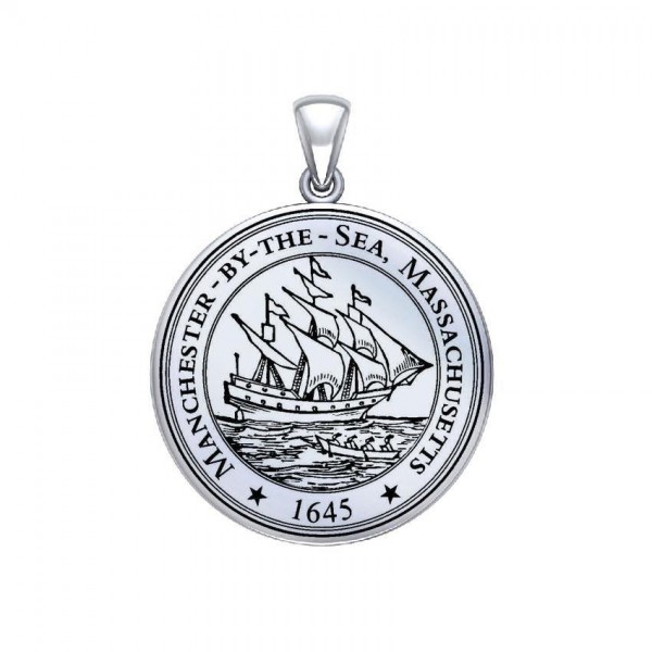 Manchester By The Sea Sterling Silver Pendant Medium Version