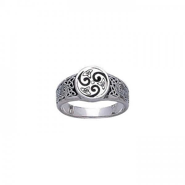 Spirit, mind, and passion ~ Sterling Silver Celtic Triquetra Ring