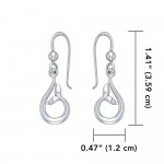 Sterling Silver Wrapping Whale Tail Earrings