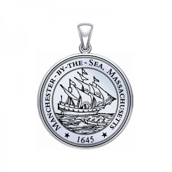 Manchester By The Sea Sterling Silver Pendant Large Version