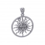 The Sun and Tree of Life Silver Pendant
