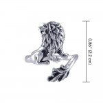 The Lion Silver Adjustable Wrap Ring