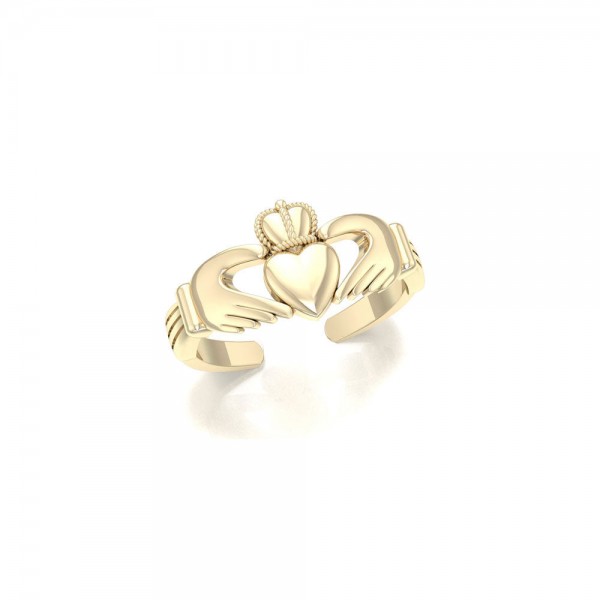 Irish Claddagh Gold Vermeil Toe Ring