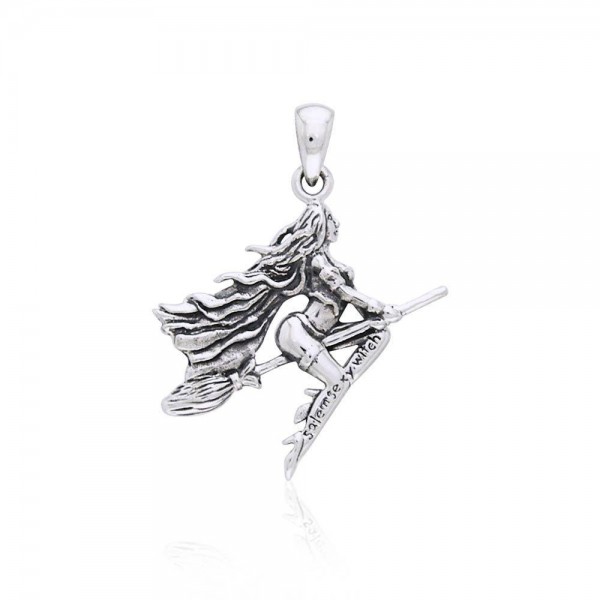 Magickal Diva ~ Sterling Silver Sexy Witch Pendant Jewelry